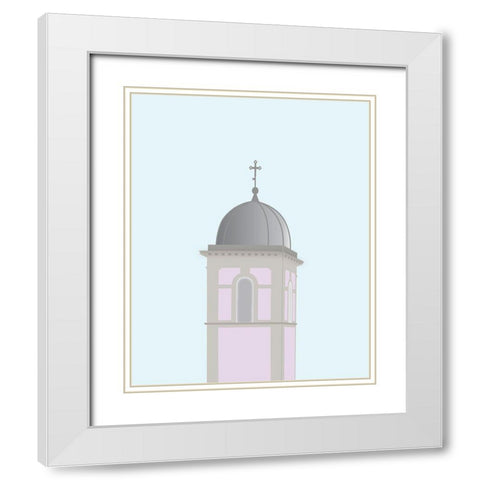 Travel Europe--Pedona White Modern Wood Framed Art Print with Double Matting by Soerensen, Gurli