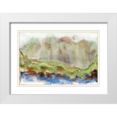 Cliffs of Dover I White Modern Wood Framed Art Print with Double Matting by Ludwig, Alicia