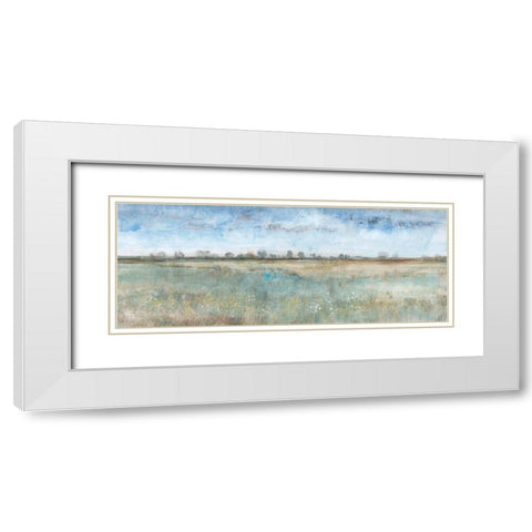 Open Field I White Modern Wood Framed Art Print with Double Matting by OToole, Tim