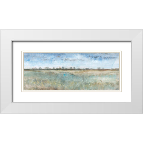 Open Field I White Modern Wood Framed Art Print with Double Matting by OToole, Tim