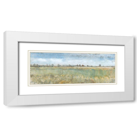 Open Field II White Modern Wood Framed Art Print with Double Matting by OToole, Tim