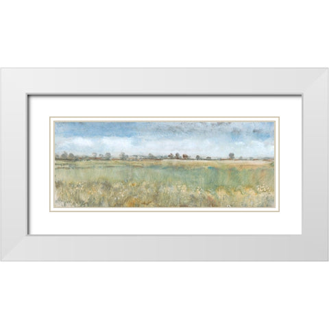 Open Field II White Modern Wood Framed Art Print with Double Matting by OToole, Tim