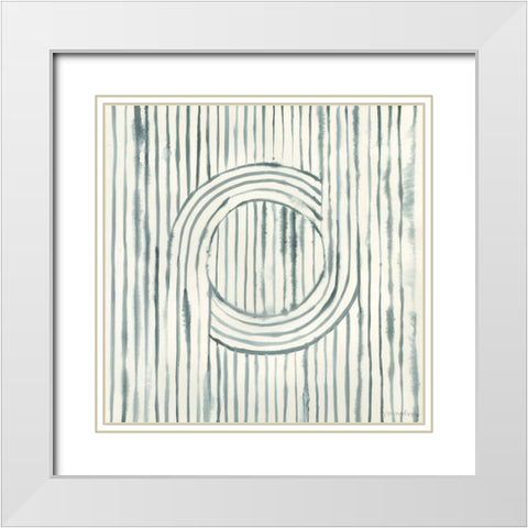 Gyrate I White Modern Wood Framed Art Print with Double Matting by Lam, Vanna