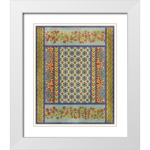 Wallpaper Collage  I White Modern Wood Framed Art Print with Double Matting by Zarris, Chariklia