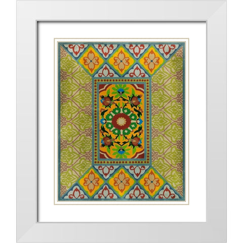Wallpaper Collage  II White Modern Wood Framed Art Print with Double Matting by Zarris, Chariklia