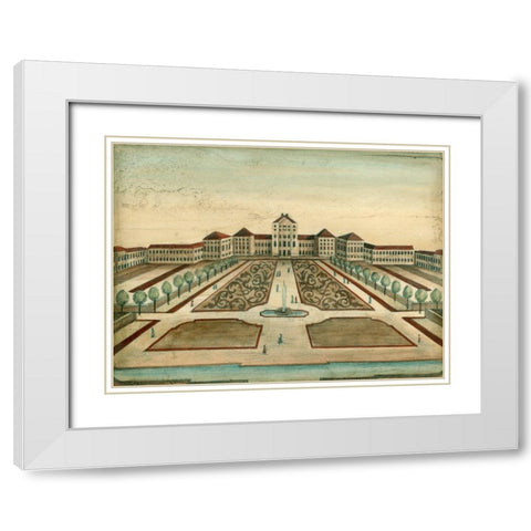 Garden Design I White Modern Wood Framed Art Print with Double Matting by Vision Studio