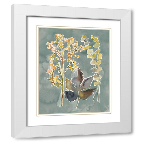 Collected Florals III White Modern Wood Framed Art Print with Double Matting by Zarris, Chariklia