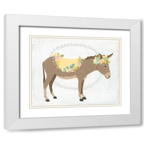 Dainty Burro II White Modern Wood Framed Art Print with Double Matting by Vess, June Erica