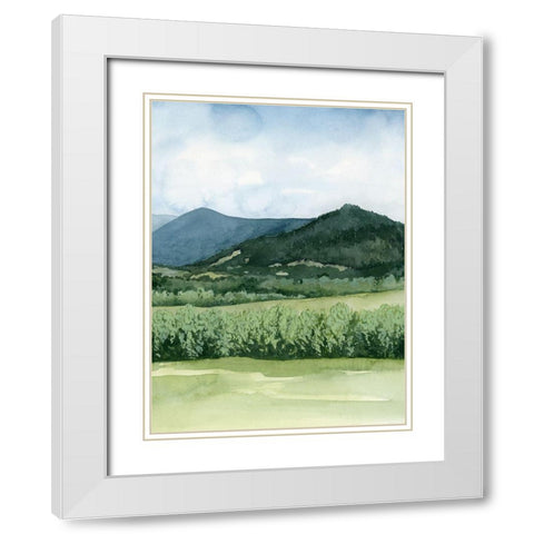 Blue Sunday II White Modern Wood Framed Art Print with Double Matting by Popp, Grace