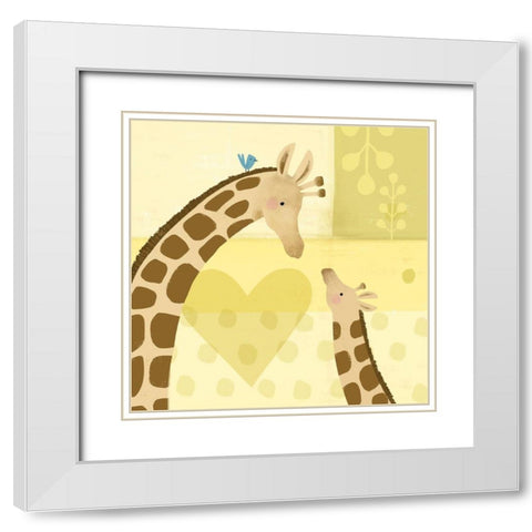 Mama and Me I White Modern Wood Framed Art Print with Double Matting by Borges, Victoria