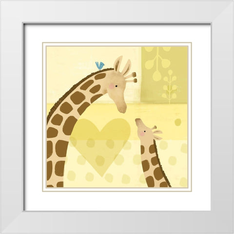 Mama and Me I White Modern Wood Framed Art Print with Double Matting by Borges, Victoria