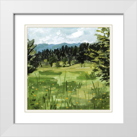 Mountain Moment II White Modern Wood Framed Art Print with Double Matting by Borges, Victoria