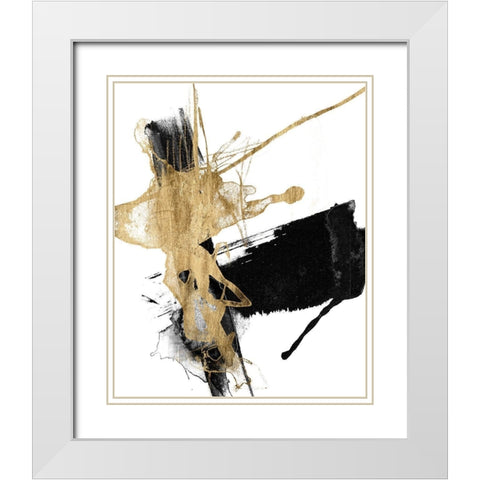 Glam and Black VI White Modern Wood Framed Art Print with Double Matting by Goldberger, Jennifer