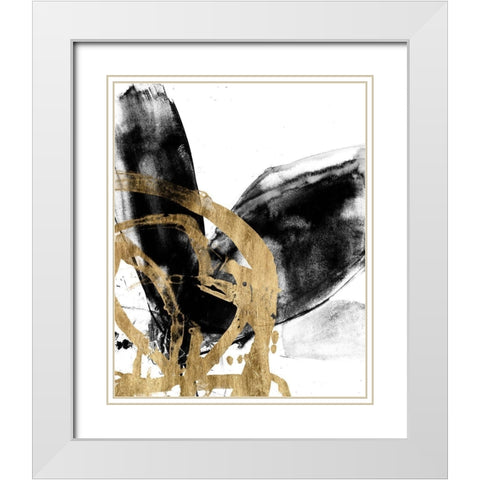 Sliced Vortex II White Modern Wood Framed Art Print with Double Matting by Goldberger, Jennifer