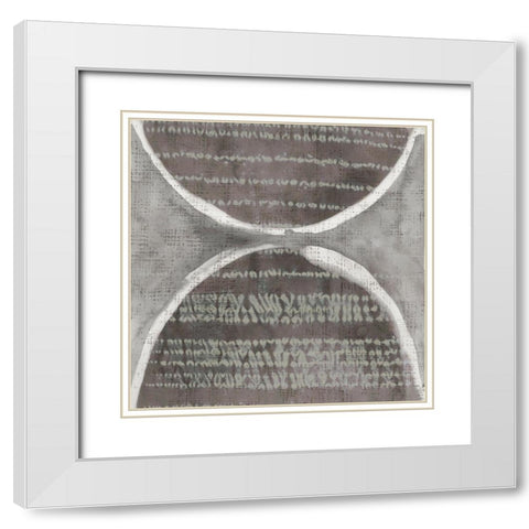 Stoneworks II White Modern Wood Framed Art Print with Double Matting by Zarris, Chariklia