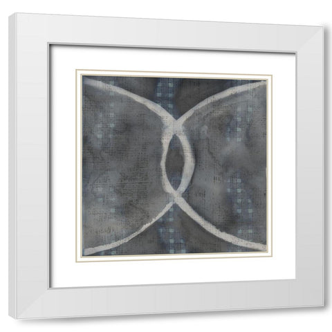 Stoneworks III White Modern Wood Framed Art Print with Double Matting by Zarris, Chariklia