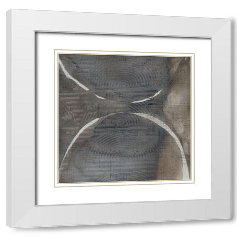 Stoneworks VIII White Modern Wood Framed Art Print with Double Matting by Zarris, Chariklia