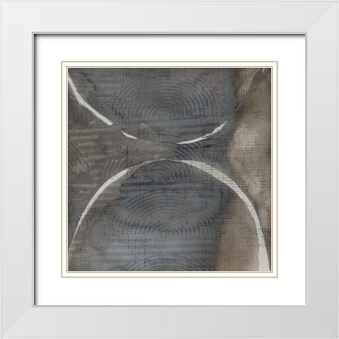 Stoneworks VIII White Modern Wood Framed Art Print with Double Matting by Zarris, Chariklia