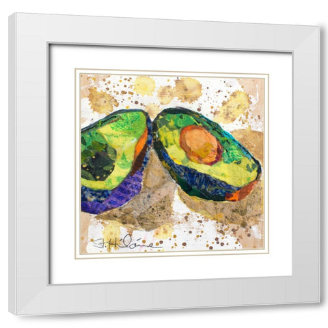 Veggie Splash III White Modern Wood Framed Art Print with Double Matting by St. Hilaire, Elizabeth