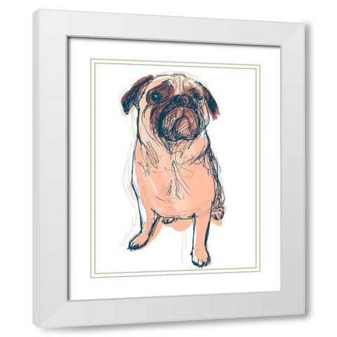 Dog Portrait--Dave White Modern Wood Framed Art Print with Double Matting by Vess, June Erica