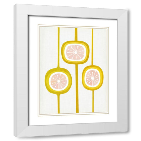 Paloma II White Modern Wood Framed Art Print with Double Matting by Borges, Victoria