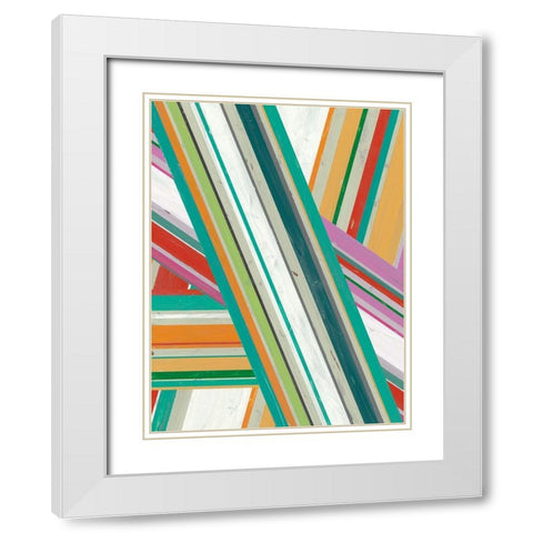 Summer Sarape II White Modern Wood Framed Art Print with Double Matting by Studio W