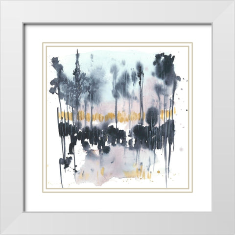 Paynes Reflection I White Modern Wood Framed Art Print with Double Matting by Goldberger, Jennifer