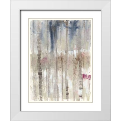 Subtle Birchline I White Modern Wood Framed Art Print with Double Matting by Goldberger, Jennifer