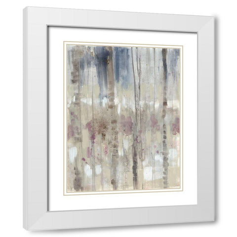 Subtle Birchline II White Modern Wood Framed Art Print with Double Matting by Goldberger, Jennifer