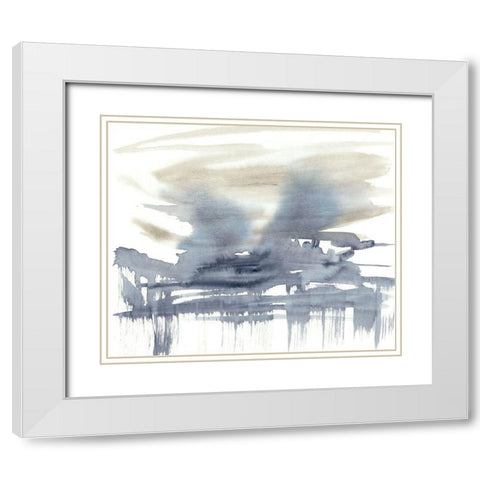 Paynes Bloom I White Modern Wood Framed Art Print with Double Matting by Goldberger, Jennifer