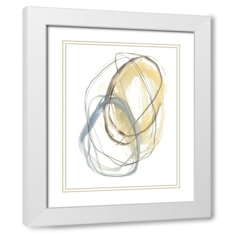 Interlock II White Modern Wood Framed Art Print with Double Matting by Goldberger, Jennifer