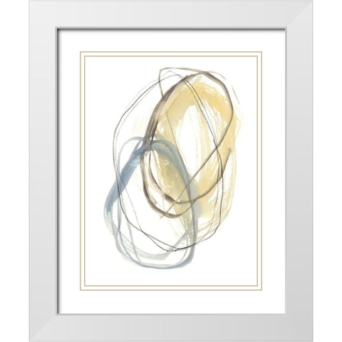 Interlock II White Modern Wood Framed Art Print with Double Matting by Goldberger, Jennifer