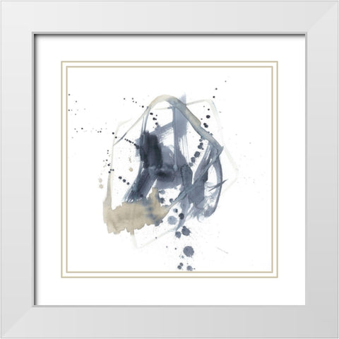 Off Center I White Modern Wood Framed Art Print with Double Matting by Goldberger, Jennifer
