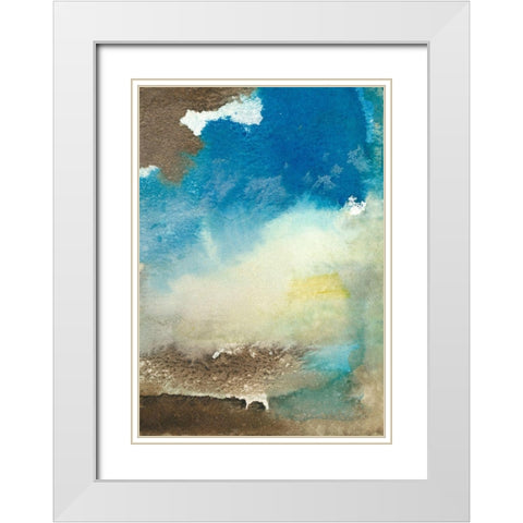 Earth and Sky I White Modern Wood Framed Art Print with Double Matting by Combs, Joyce