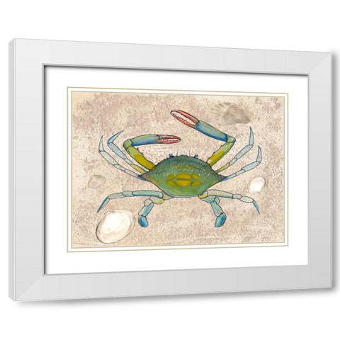 Crabulous II White Modern Wood Framed Art Print with Double Matting by Ludwig, Alicia