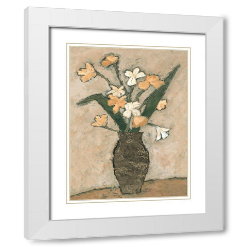 Flowers From B I White Modern Wood Framed Art Print with Double Matting by Bagnato, Judi