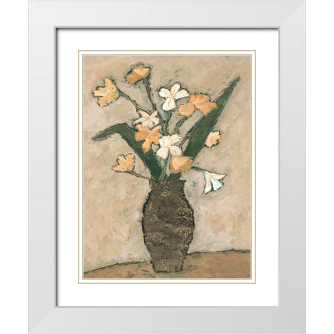 Flowers From B I White Modern Wood Framed Art Print with Double Matting by Bagnato, Judi