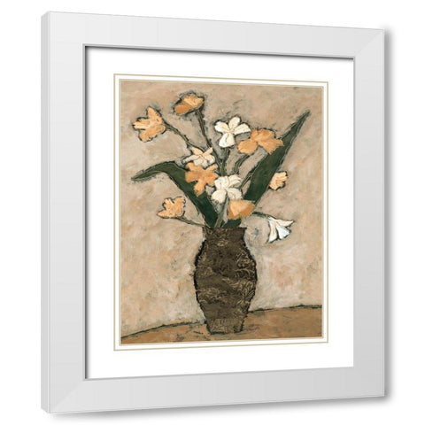 Flowers From B I White Modern Wood Framed Art Print with Double Matting by Bagnato, Judi
