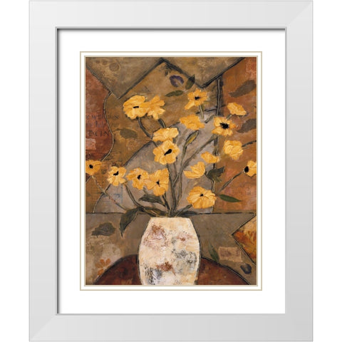 Compassionate Flowers II White Modern Wood Framed Art Print with Double Matting by Bagnato, Judi