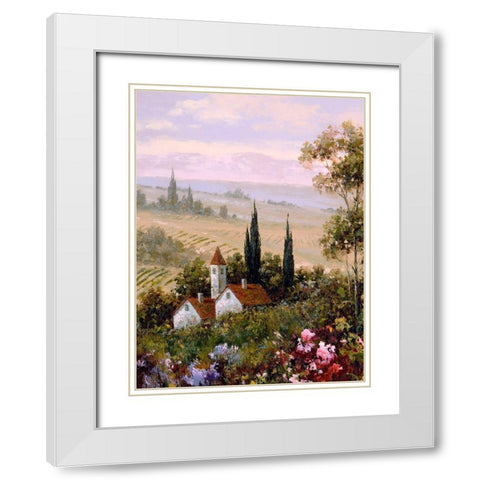 Country Comfort I White Modern Wood Framed Art Print with Double Matting by Gaul, Charles