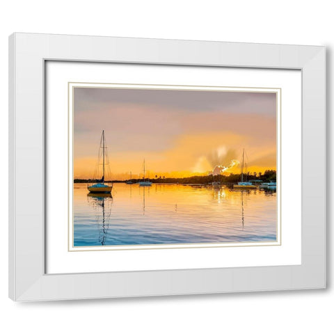Sailing Portrait II White Modern Wood Framed Art Print with Double Matting by Kalina, Emily