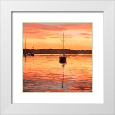 Sailing Portrait III White Modern Wood Framed Art Print with Double Matting by Kalina, Emily