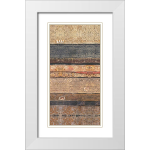 Earthy Reflections I White Modern Wood Framed Art Print with Double Matting by Bagnato, Judi