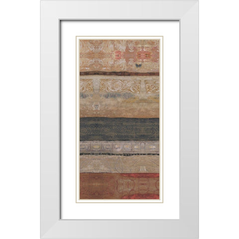 Earthy Reflections II White Modern Wood Framed Art Print with Double Matting by Bagnato, Judi