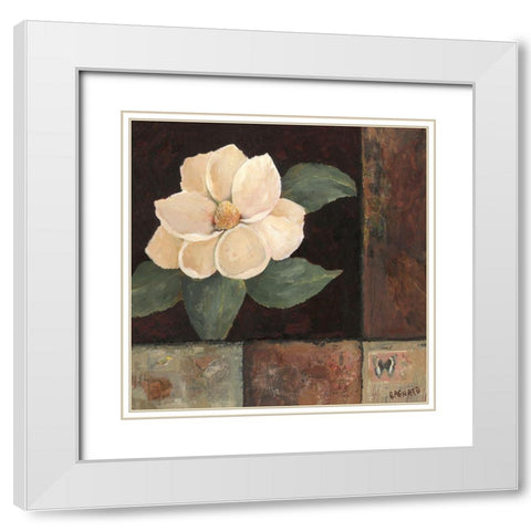 Magnolia Breeze II White Modern Wood Framed Art Print with Double Matting by Bagnato, Judi