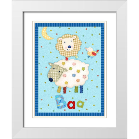Farm Friends II White Modern Wood Framed Art Print with Double Matting by Eisner, Viv