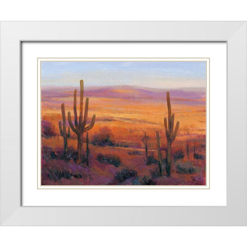 Desert Light II White Modern Wood Framed Art Print with Double Matting by OToole, Tim