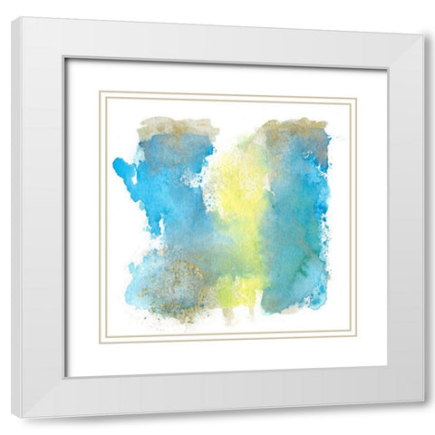 Loving Embrace I White Modern Wood Framed Art Print with Double Matting by Combs, Joyce