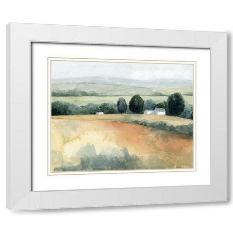 Family Farm II White Modern Wood Framed Art Print with Double Matting by Popp, Grace