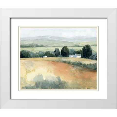 Family Farm II White Modern Wood Framed Art Print with Double Matting by Popp, Grace